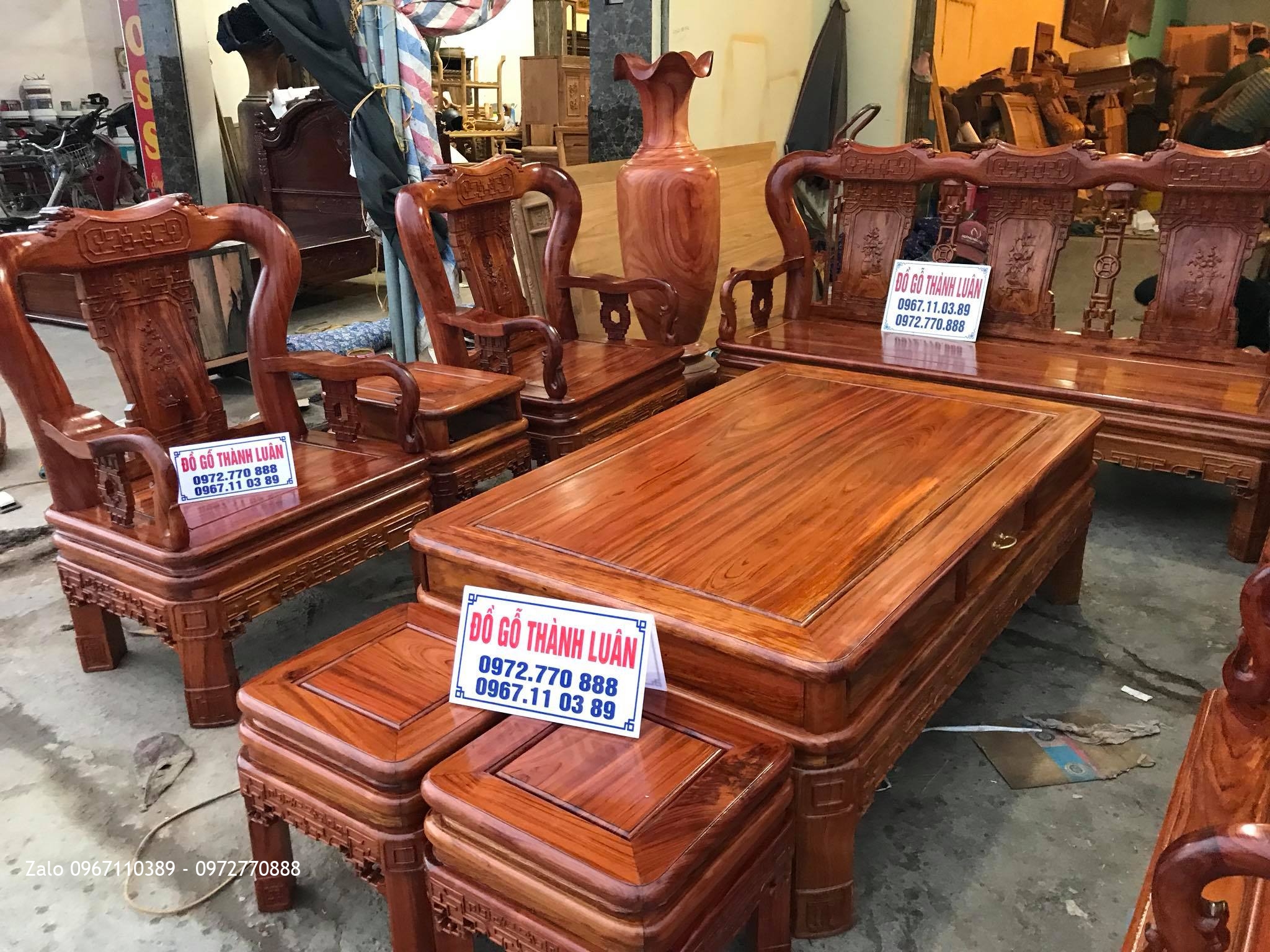 Bộ Ghế Minh Quốc Triện Gỗ Cẩm Lai,Kệ Tivi Gỗ Cẩm Lai. Bác Thu Cầu Giấy HN..