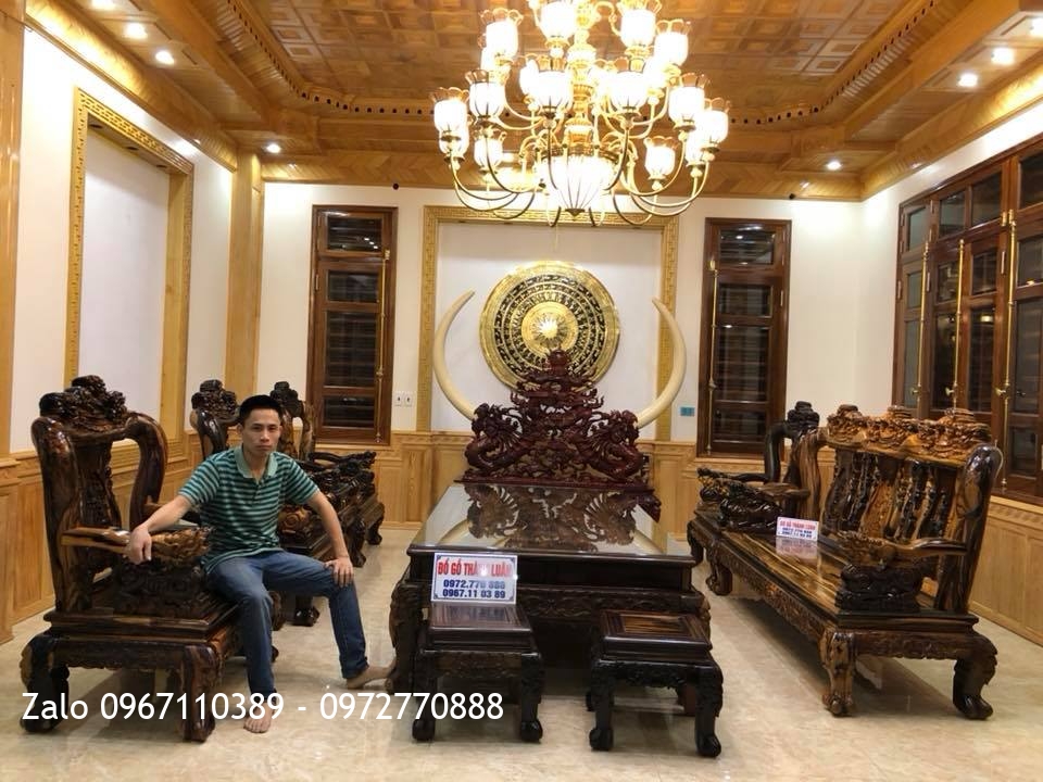 Bộ Minh Quốc Nghê Gỗ Mun Hoa 10 Món. Chú Hải Kim Hải Dương,