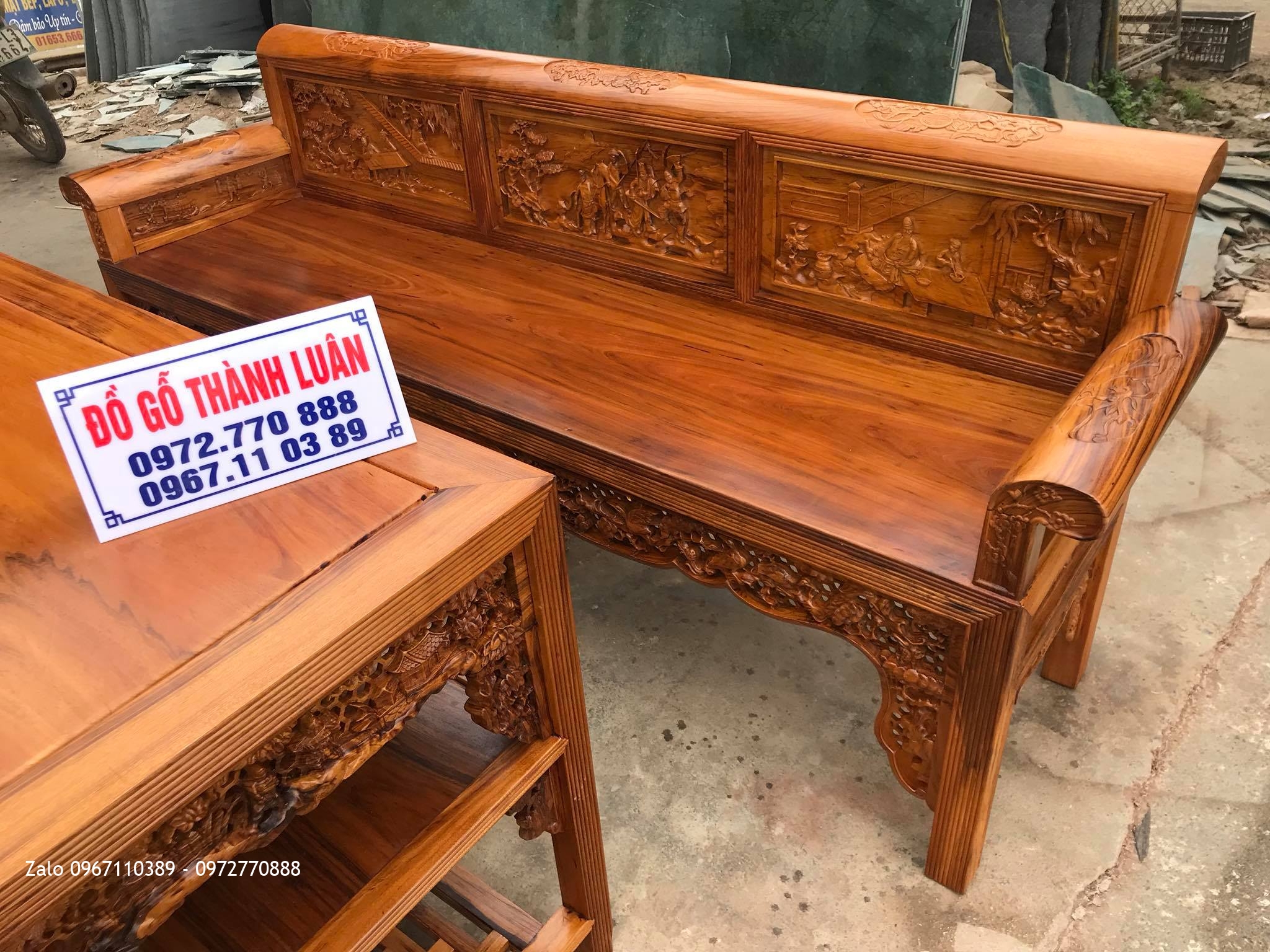 Trường Kỷ Tam Quốc Gỗ Gụ Ta Quảng Bình. A Quảng Vân Côn Hoài Đức HN.