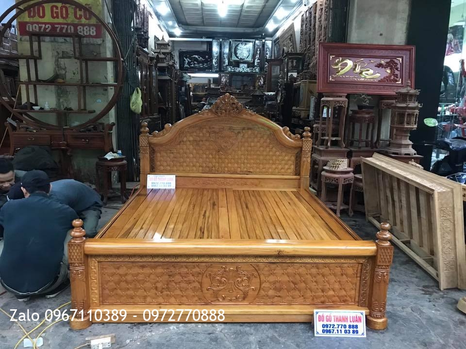 Giường Vòm Trám Mai Gỗ Gụ