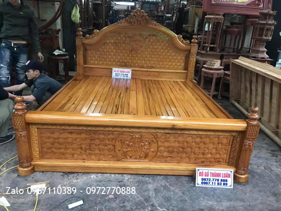 Giường Vòm Trám Mai Gỗ Gụ,