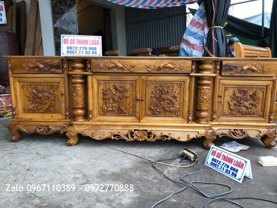 Tủ Kệ Tivi Gỗ Gụ. C Độ Mê Linh Hà Nội.