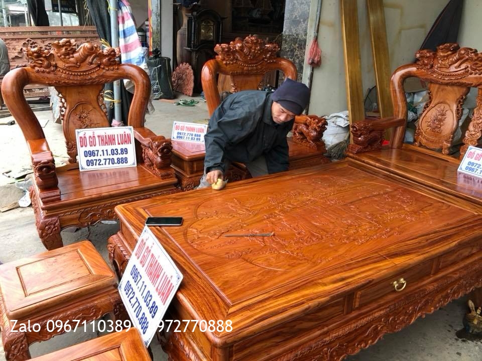 Bộ minh quốc nghê gỗ hương đá nam phi c12. Khách Mỹ Đức Hà Nội,,