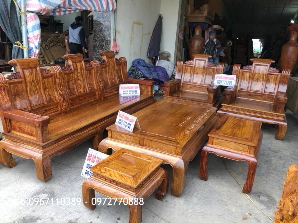 Bộ Âu Á Tay Thẻ Bài Gỗ Hương Vân. Bác Cường Tây Đằng, Ba Vì, Hà Nội