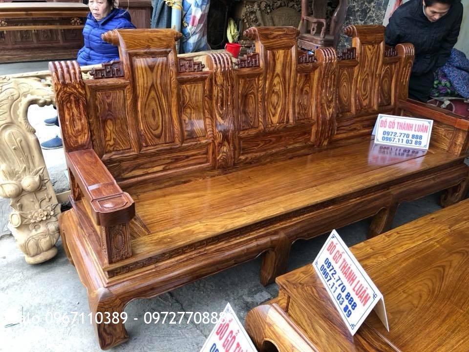 Bộ Âu Á Tay Thẻ Bài Gỗ Hương Vân. Bác Cường Tây Đằng, Ba Vì, Hà Nội.