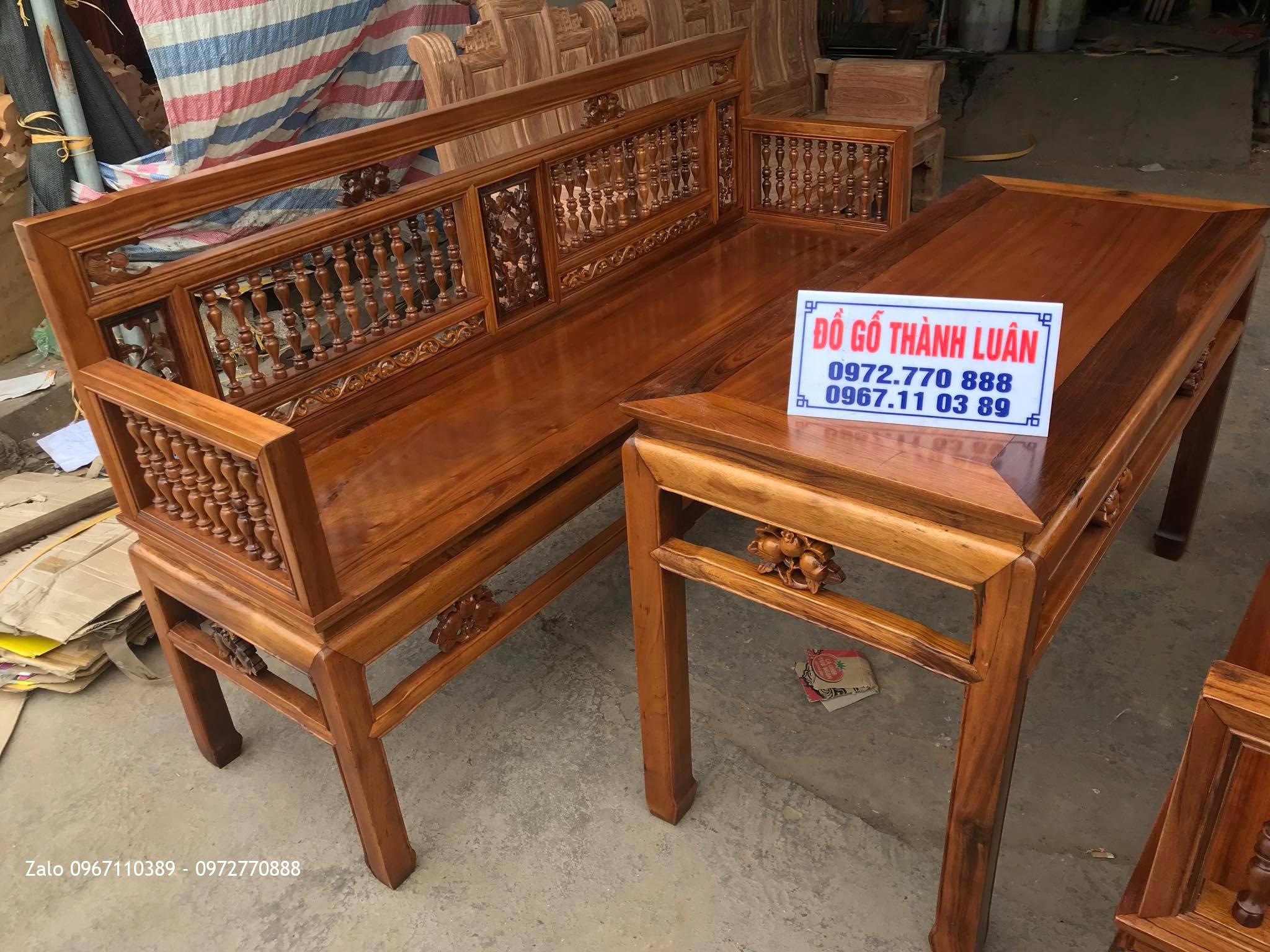 Trường Kỷ Con Tiện Gỗ Gụ Ta Quảng Bình. Khách Đan Phượng HN.