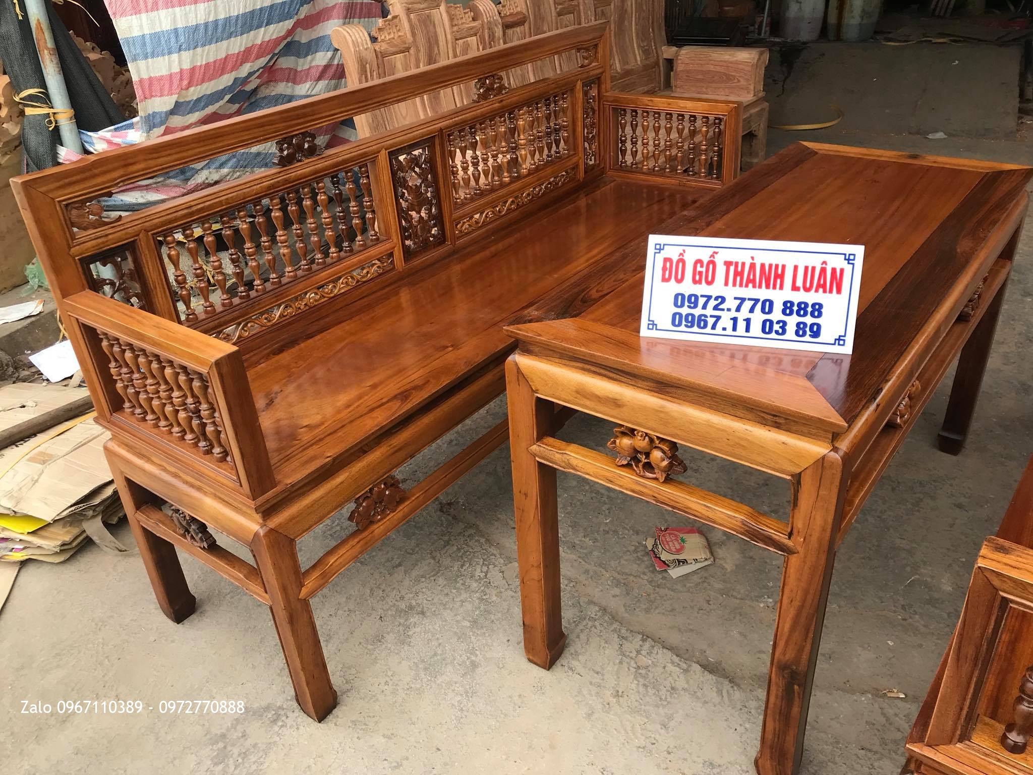 Trường Kỷ Con Tiện Gỗ Gụ Ta Quảng Bình. Khách Đan Phượng HN.