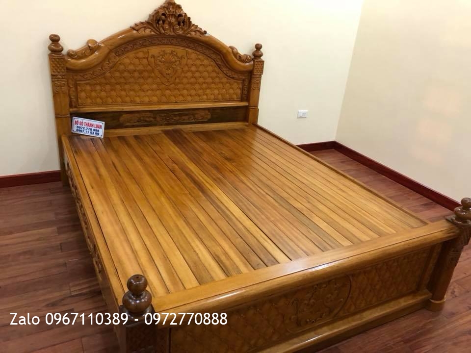 Giường Hoa Hồng Lu Uy Gỗ Hương Đỏ. Khách Hải Phòng:.