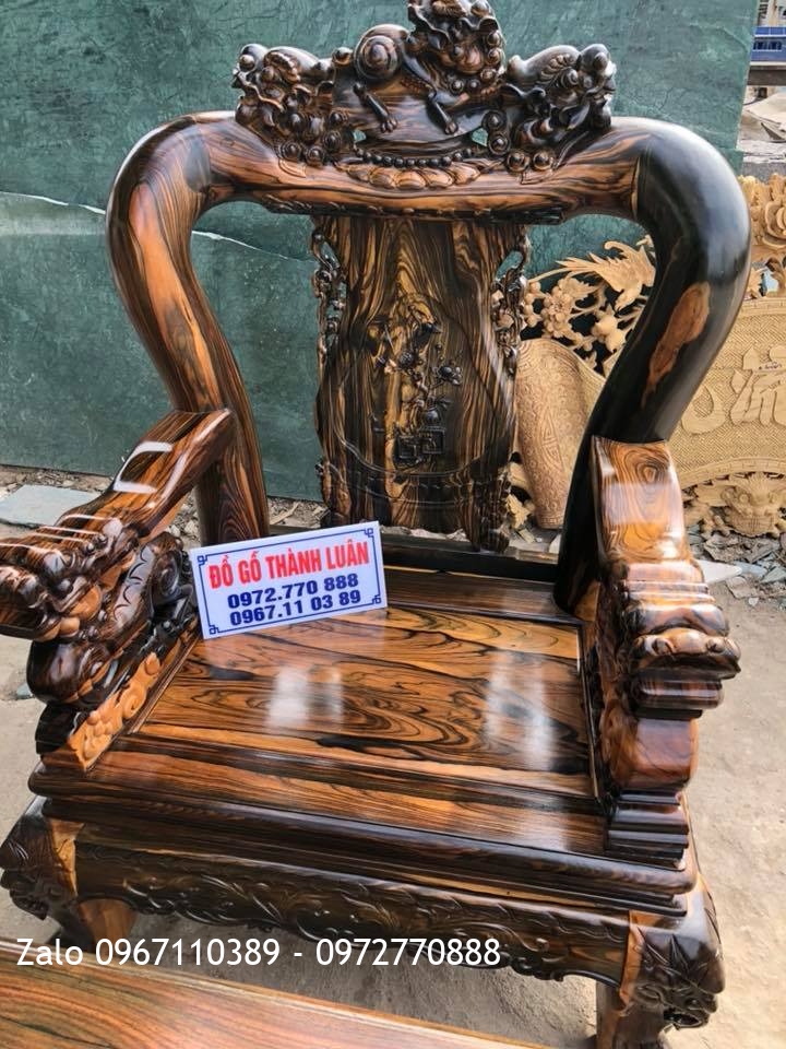 Bộ Ghế Minh Quốc Nghê Gỗ Mun Hoa. A Hải Đồng Tháp...