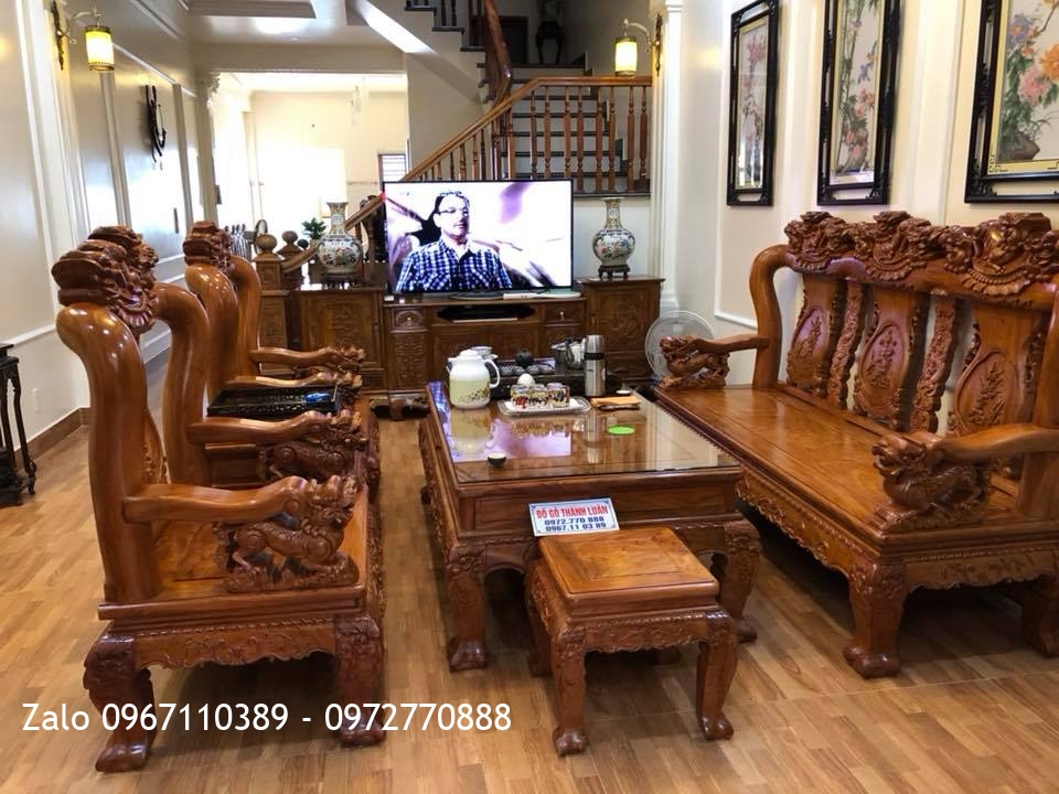 Bộ Minh Quốc Nghê Gỗ Hương Đá c12, Kệ Tivi Gỗ Hương. GĐ Chú Minh Hải Phòng.