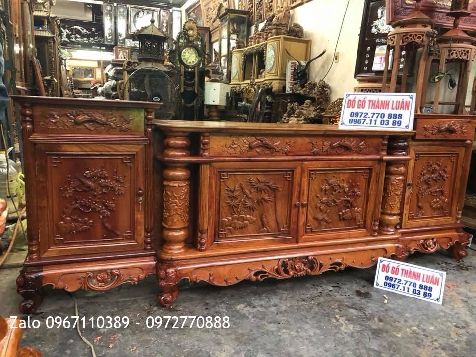 Bộ Minh Quốc Nghê Gỗ Hương Đá c12, Kệ Tivi Gỗ Hương. GĐ Chú Minh Hải Phòng:.