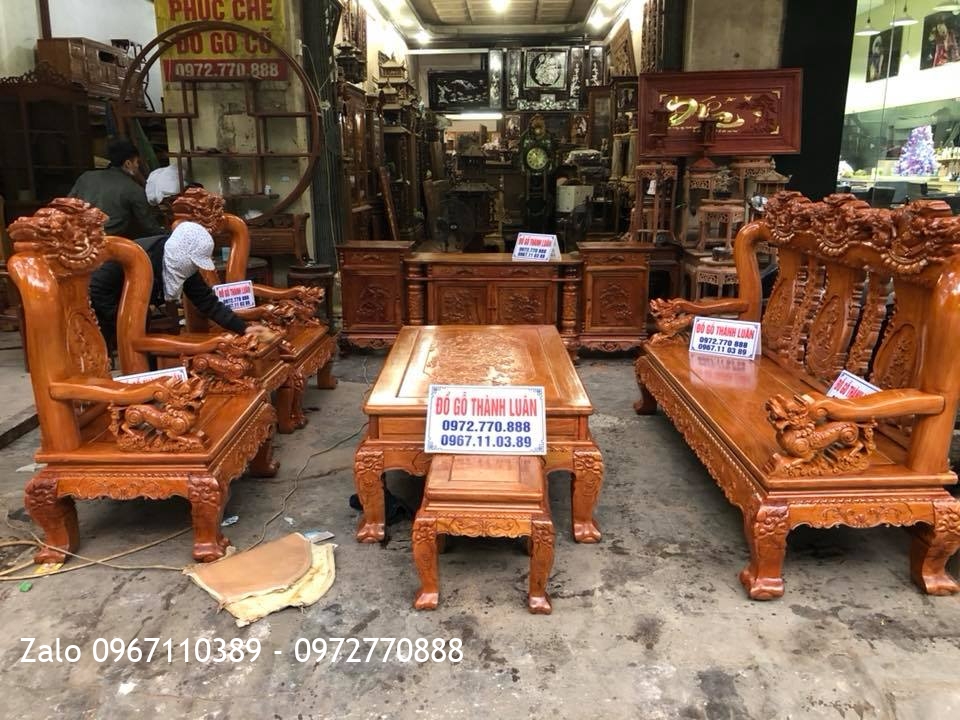 Bộ Minh Quốc Nghê Gỗ Hương Đá c12, Kệ Tivi Gỗ Hương. GĐ Chú Minh Hải Phòng::