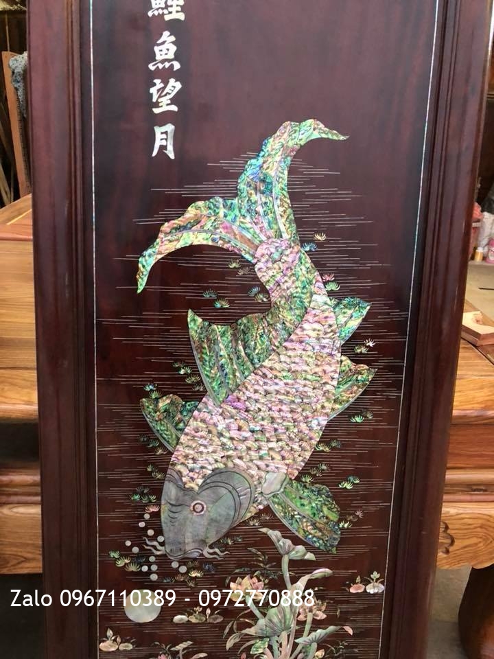 i Cá Chép Gỗ Gụ Khảm Ốc Singapo,.