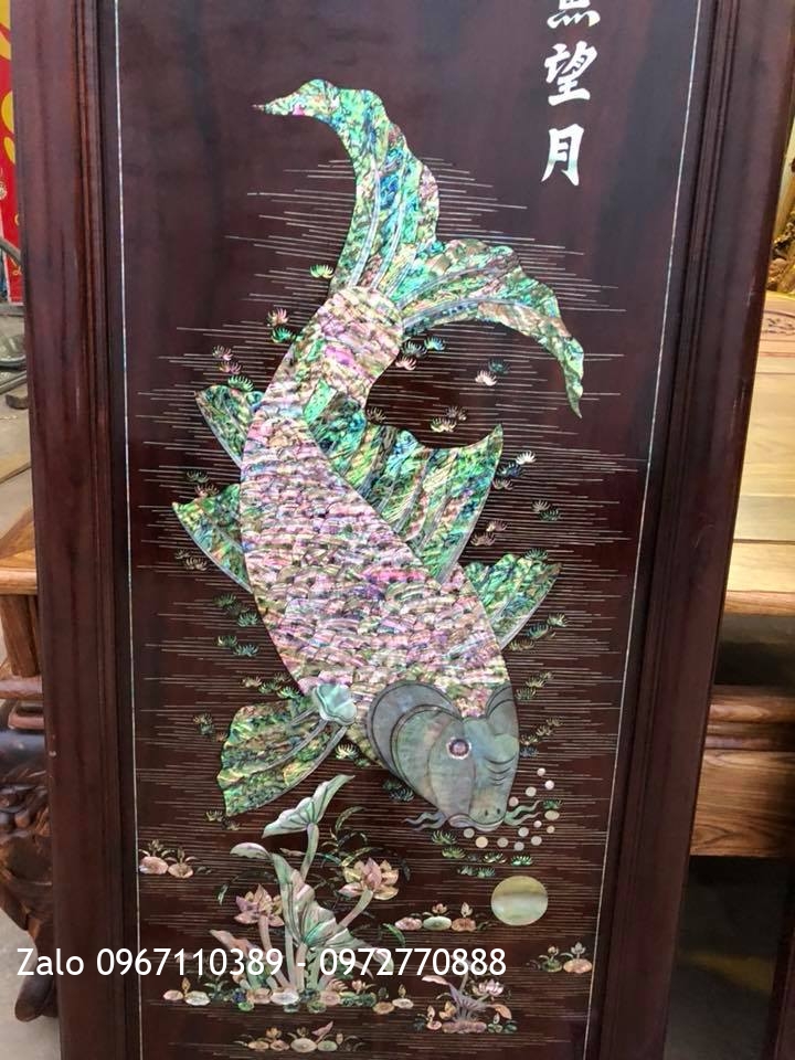i Cá Chép Gỗ Gụ Khảm Ốc Singapo.,