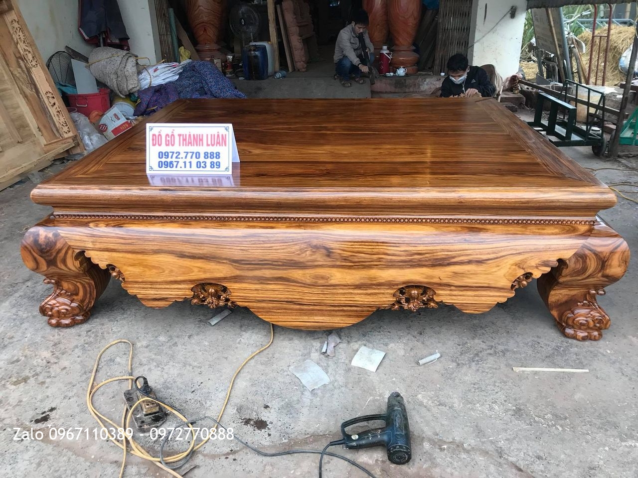 Sập Hương Xám Tứ Diện 1m8 x 2m2. Khách Hưng Yên