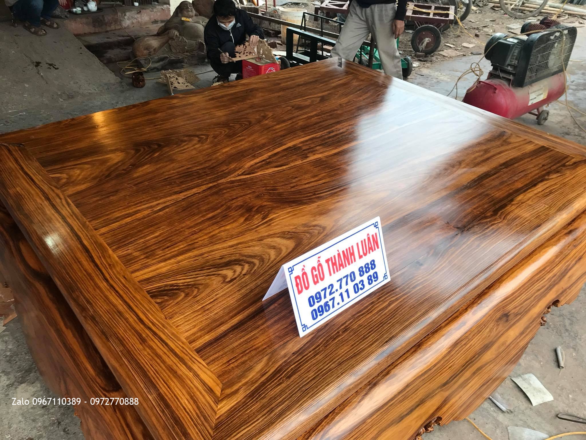 Sập Hương Xám Tứ Diện 1m8 x 2m2. Khách Hưng Yên.