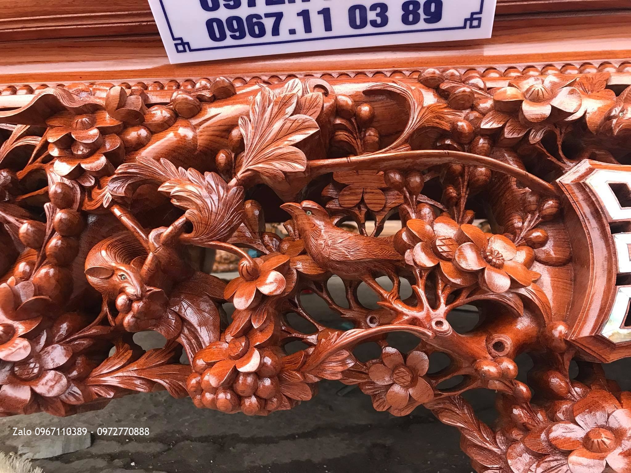 Sập Thập Điểu Quần Mai Gỗ Cẩm Lai Vip .A Bình Tây Tựu HN :