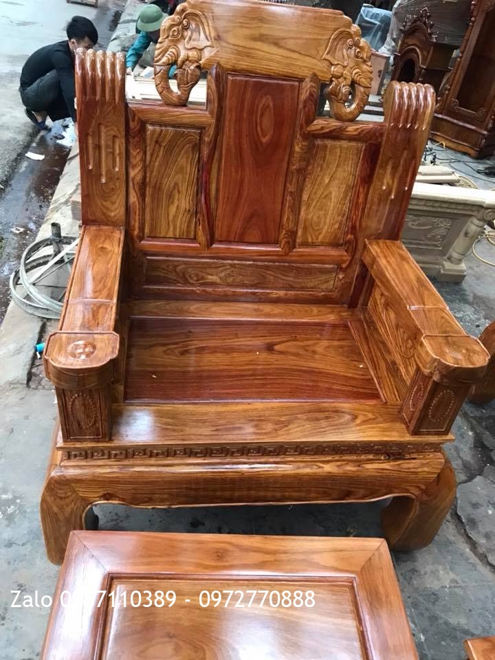 Bộ Như Ý Đầu Voi Tay Gỗ Hương Vân. Khách Hồng Thái, An Dương, Hải Phòng,,