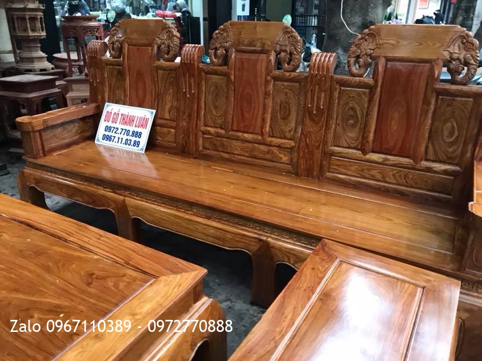 Bộ Như Ý Đầu Voi Tay Gỗ Hương Vân. Khách Hồng Thái, An Dương, Hải Phòng,