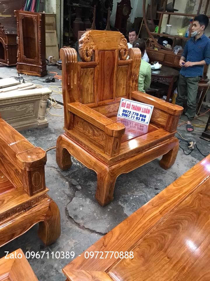 Bộ Như Ý Đầu Voi Tay Gỗ Hương Vân. Khách Hồng Thái, An Dương, Hải Phòng: