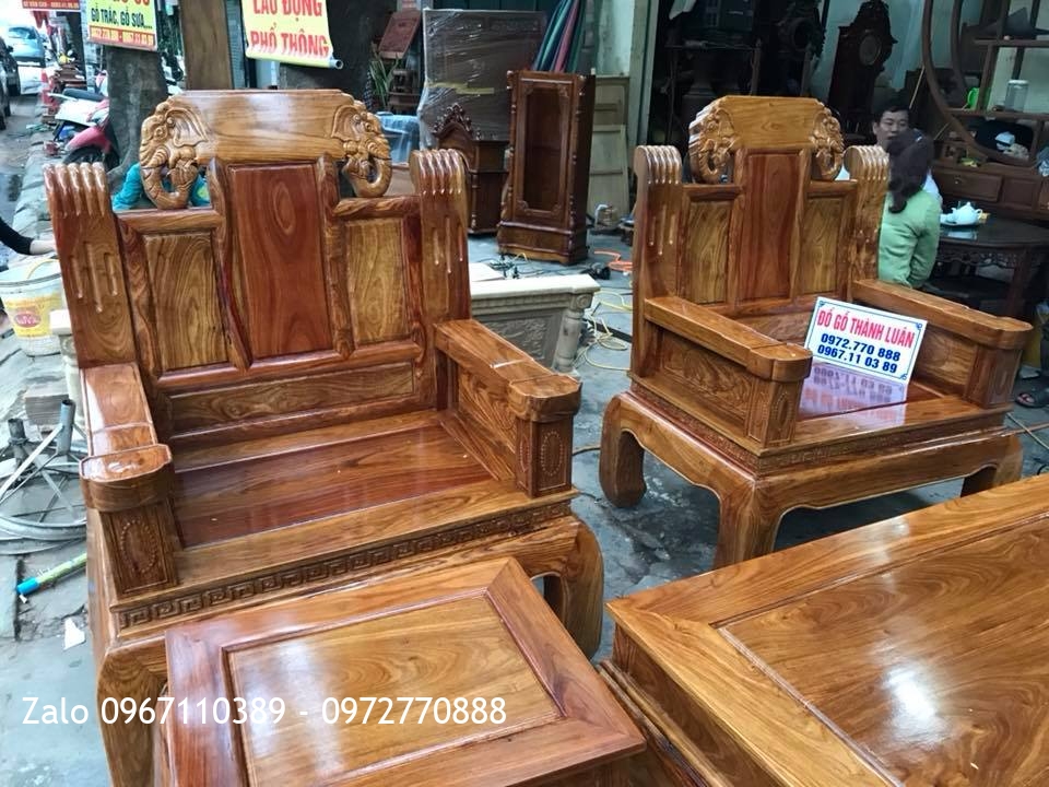 Bộ Như Ý Đầu Voi Tay Gỗ Hương Vân. Khách Hồng Thái, An Dương, Hải Phòng: