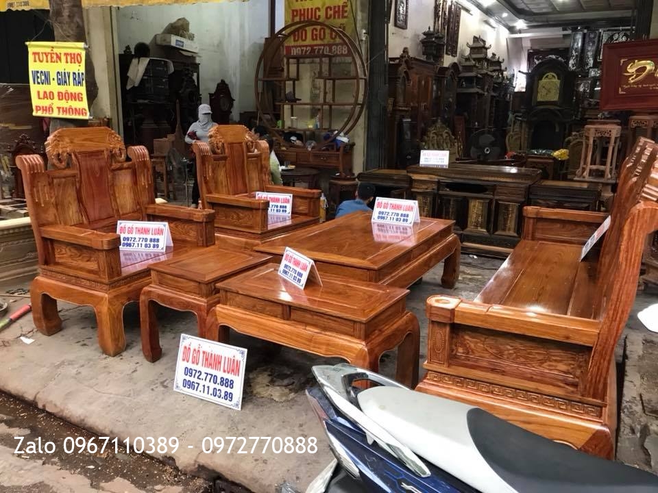 Bộ Như Ý Đầu Voi Tay Gỗ Hương Vân. Khách Hồng Thái, An Dương, Hải Phòng::.