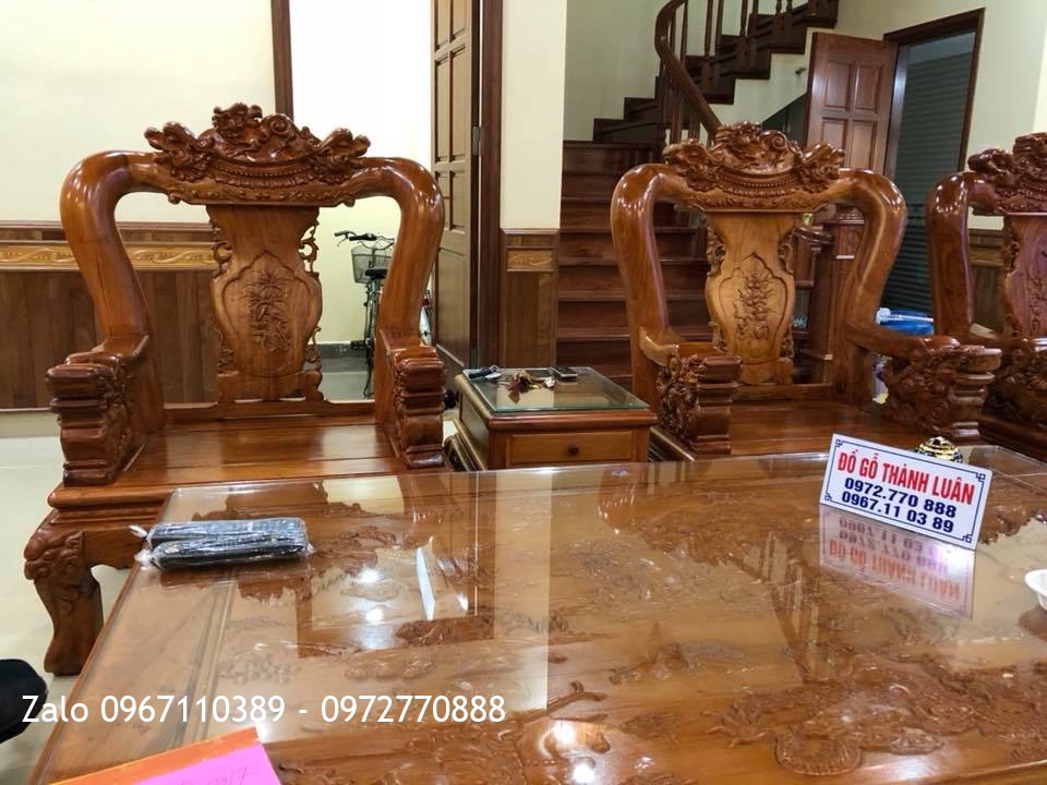 Bộ Minh Quốc Nghê Gỗ Hương Đá C12. Khách Hải Phòng,