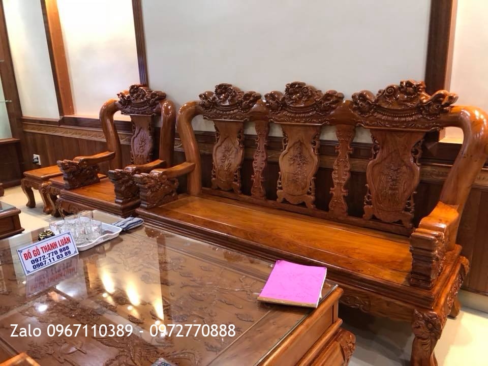 Bộ Minh Quốc Nghê Gỗ Hương Đá C12. Khách Hải Phòng.