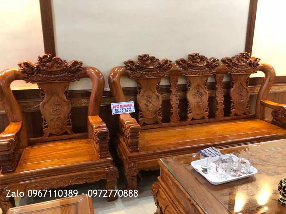 Bộ Minh Quốc Nghê Gỗ Hương Đá C12. Khách Hải Phòng: