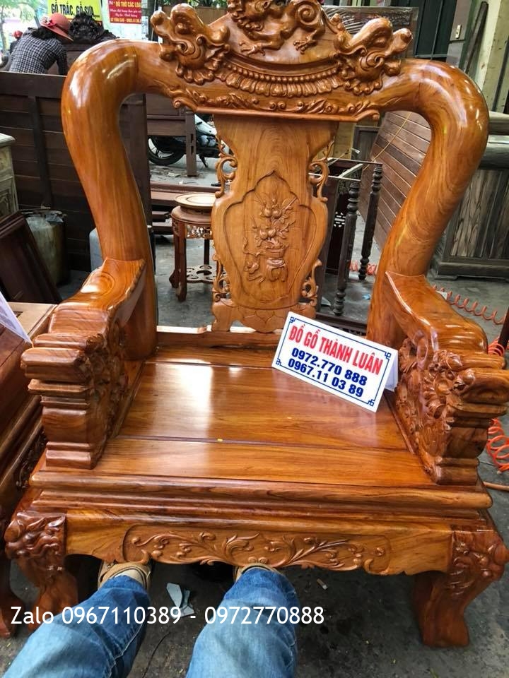 Bộ Minh Quốc Nghê Gỗ Hương Đá Nam Phi c12.: