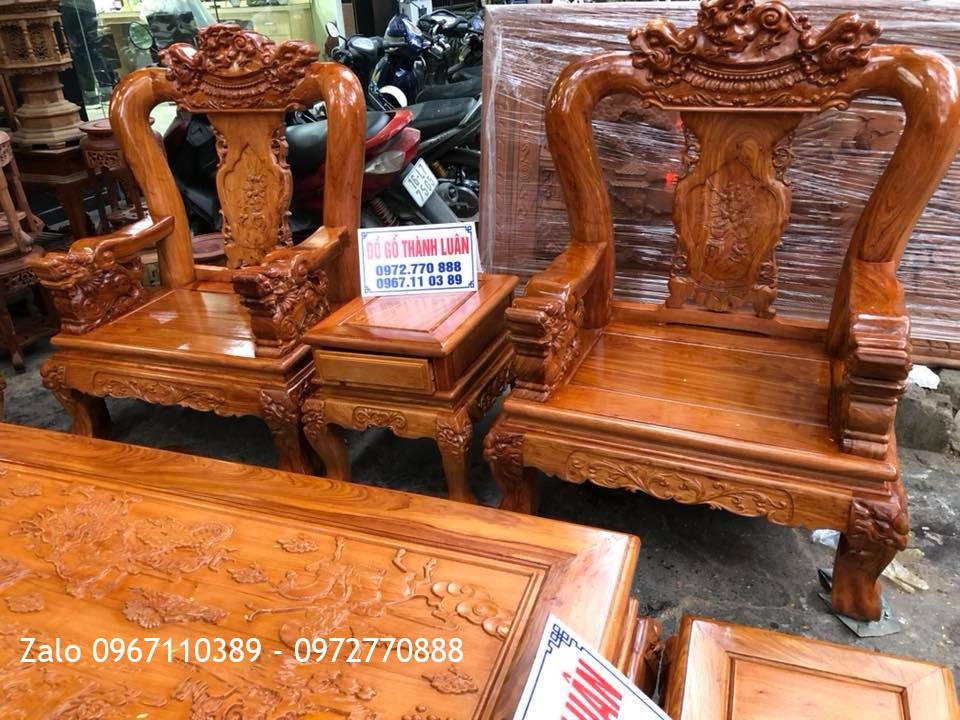 Bộ Minh Quốc Nghê Gỗ Hương Đá Nam Phi c12:.