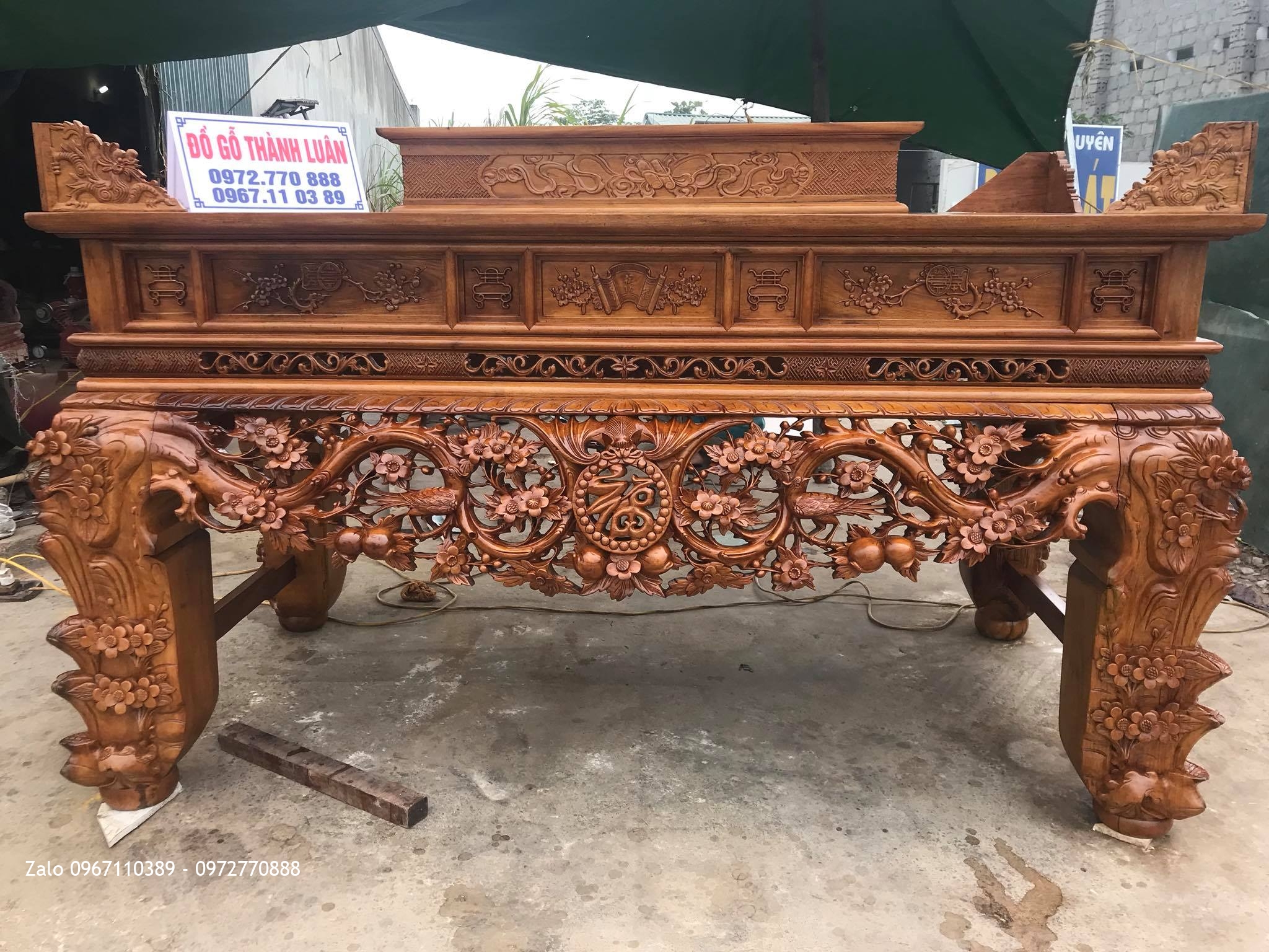 Sập Thờ Mai Điểu Gỗ Gụ VÍP. A Hoàng Hưng Yên