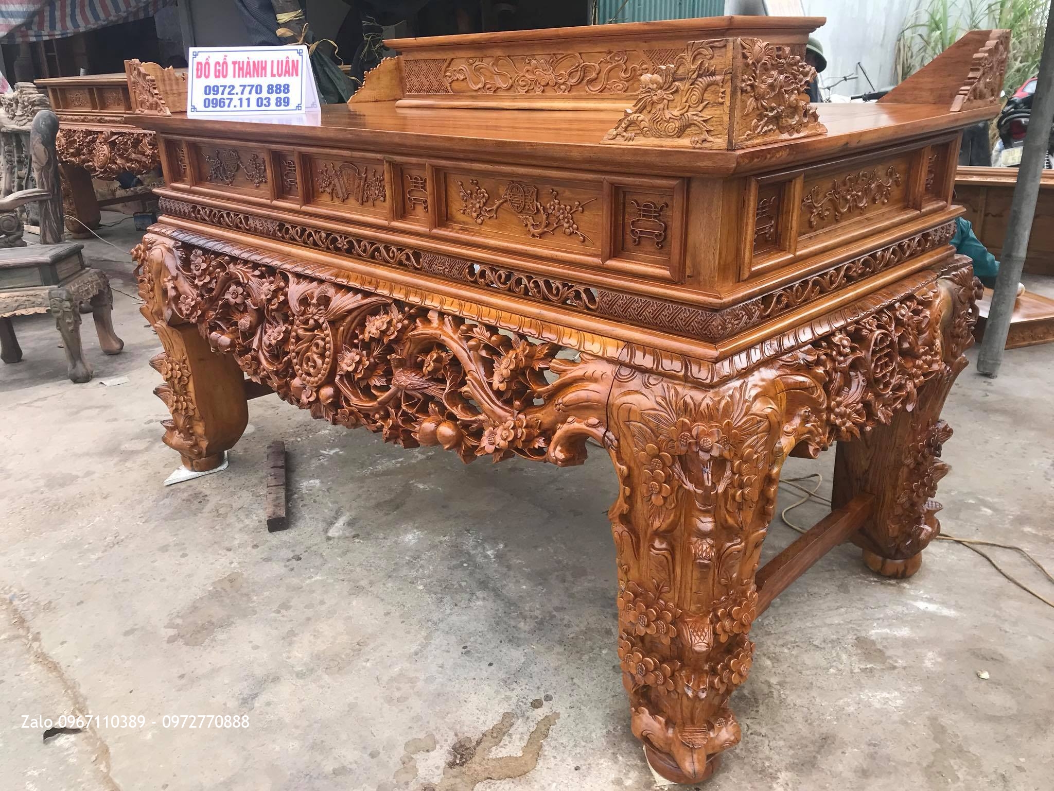 Sập Thờ Mai Điểu Gỗ Gụ VÍP. A Hoàng Hưng Yên.