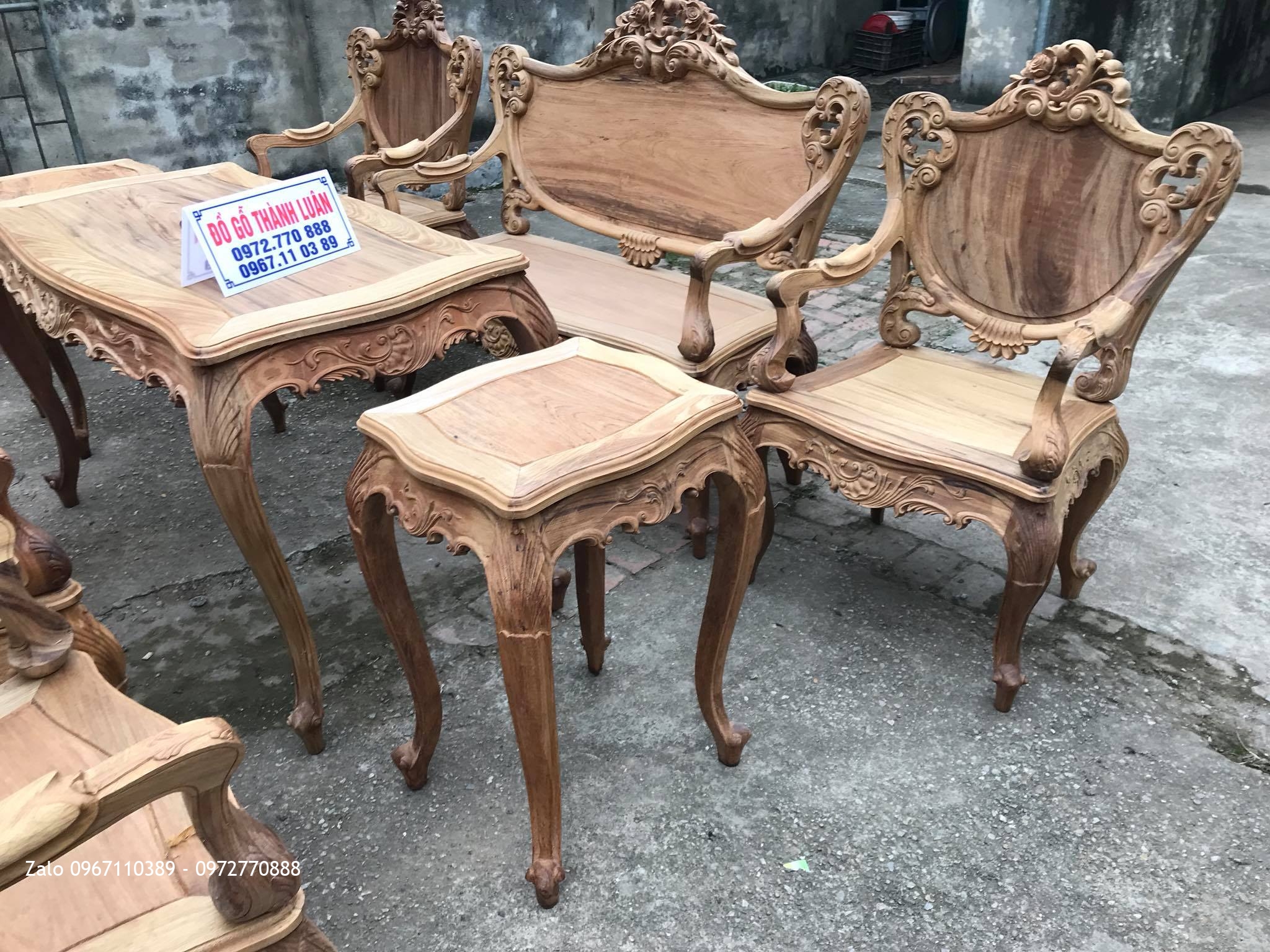 Bộ Ghế Lu-I Gỗ Gụ Ta Quảng Bình 9 Món. A Minh Sài Gòn:.