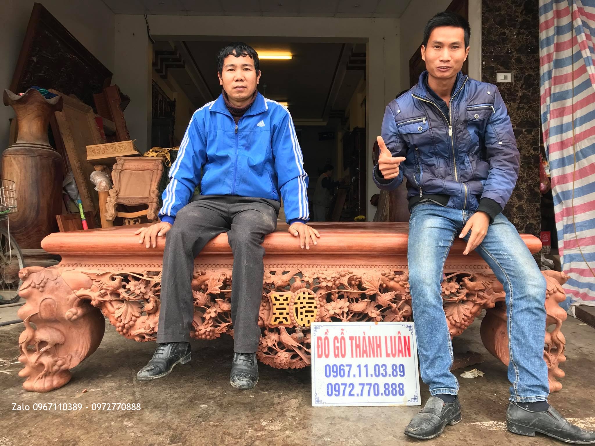 Sập Thập Điểu Quần Mai Gỗ Cẩm Lai VIP. A Bình Hà Nội.