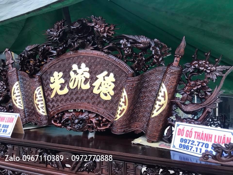 Sập Thờ Tứ Linh, Cuốn Thư Câu Đối Dát Vàng 9999. Khách Hà Nội:.