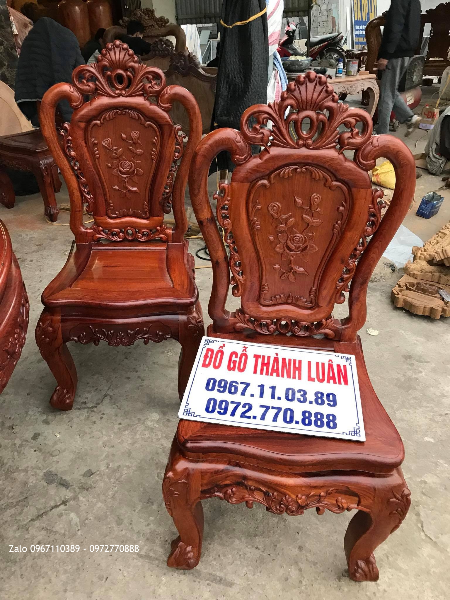 Bộ Bàn Ghế Ăn Mẫu Hoa Lan Tây Gỗ Hương Đỏ Lào VIP. A Khoa Thu, Hà Đông HN,