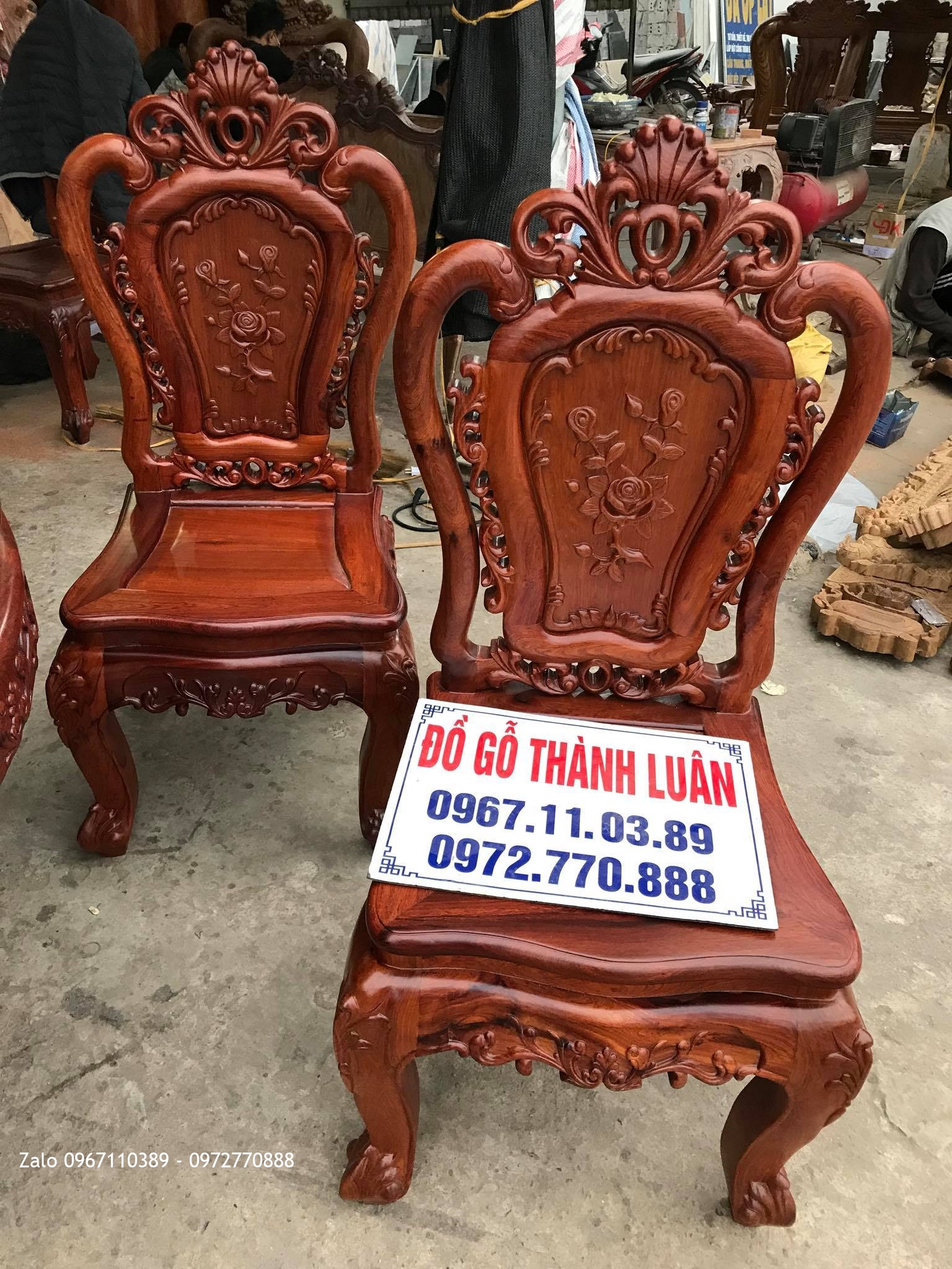 Bộ Bàn Ghế Ăn Mẫu Hoa Lan Tây Gỗ Hương Đỏ Lào VIP. A Khoa Thu, Hà Đông HN,