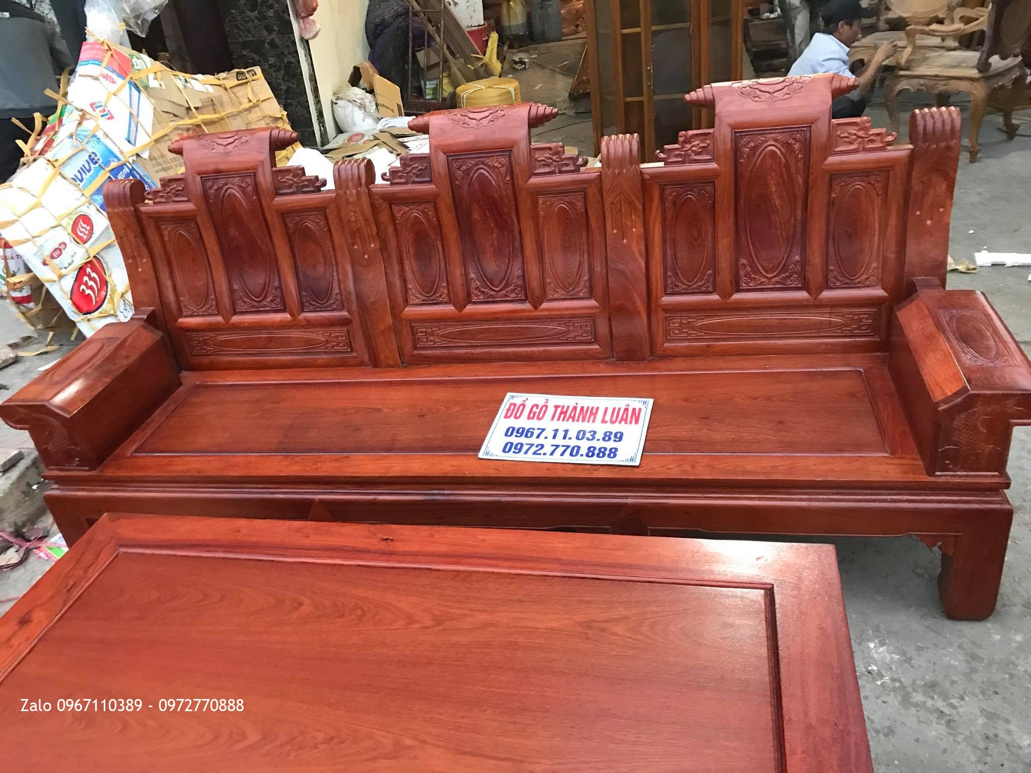 Bộ Bàn Ghế Âu Á Hộp Gỗ Hương Đỏ Lào 6 Món. Khách Đồng Nai,