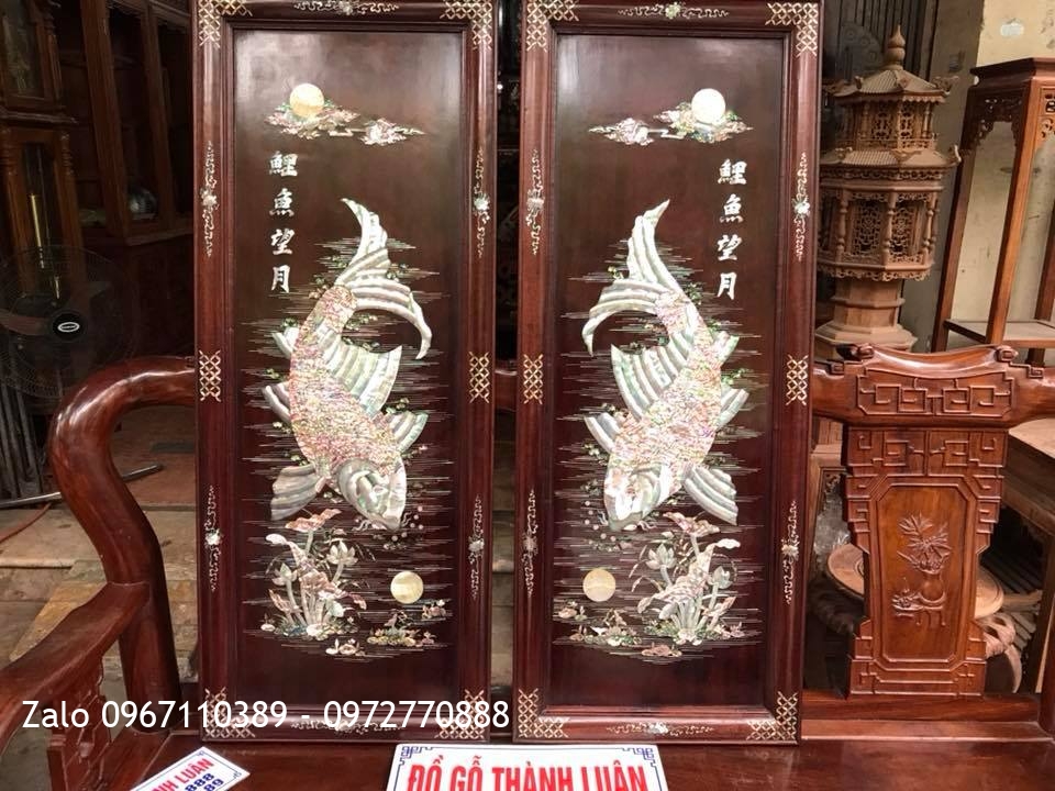 i Cá Chép Khảm Ốc Gỗ Gụ. Khách An Dương, Hải Phòng.: