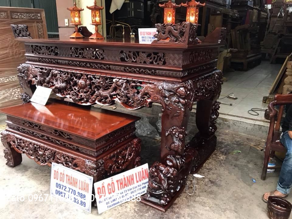 Sập Thờ Tứ Linh Gỗ Gụ. Khách Hải Phòng:.