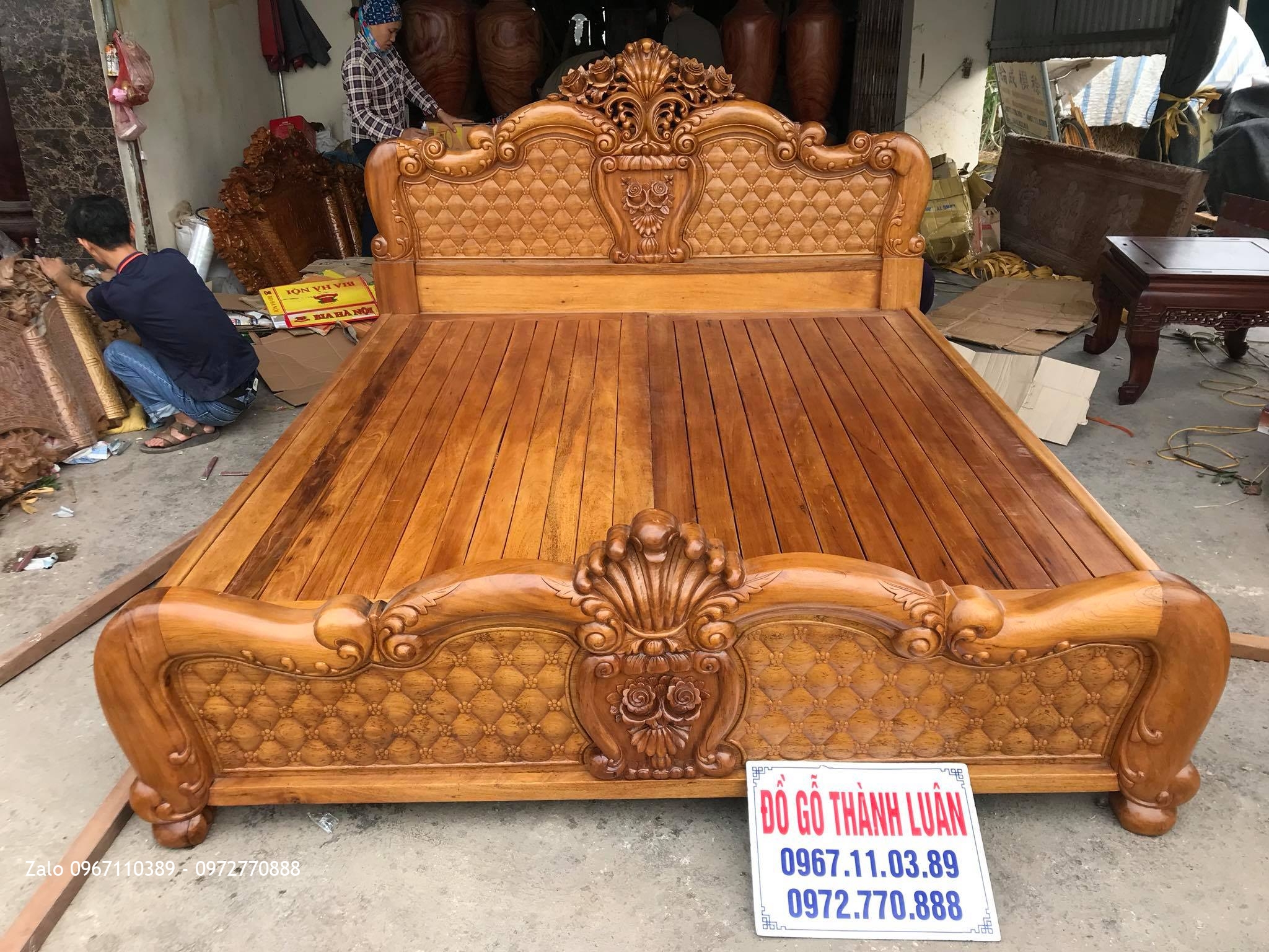 Giường Hồng Trám Mai Gỗ Gụ. AC Hà Nhân Cà Mau.,