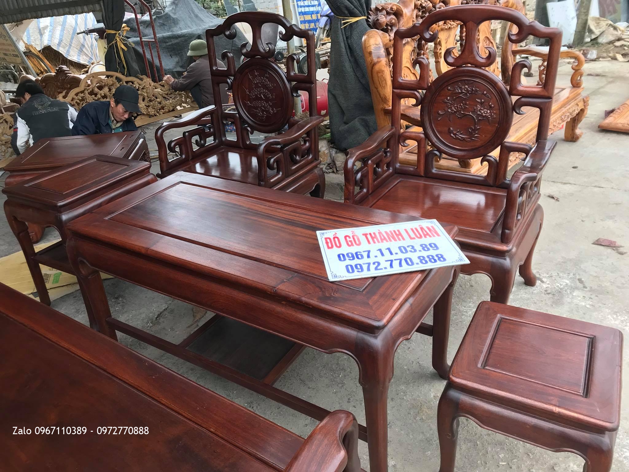 Bộ Ghế Móc Mỏ Gỗ Gụ VÍP. a Phương Hà Nội.