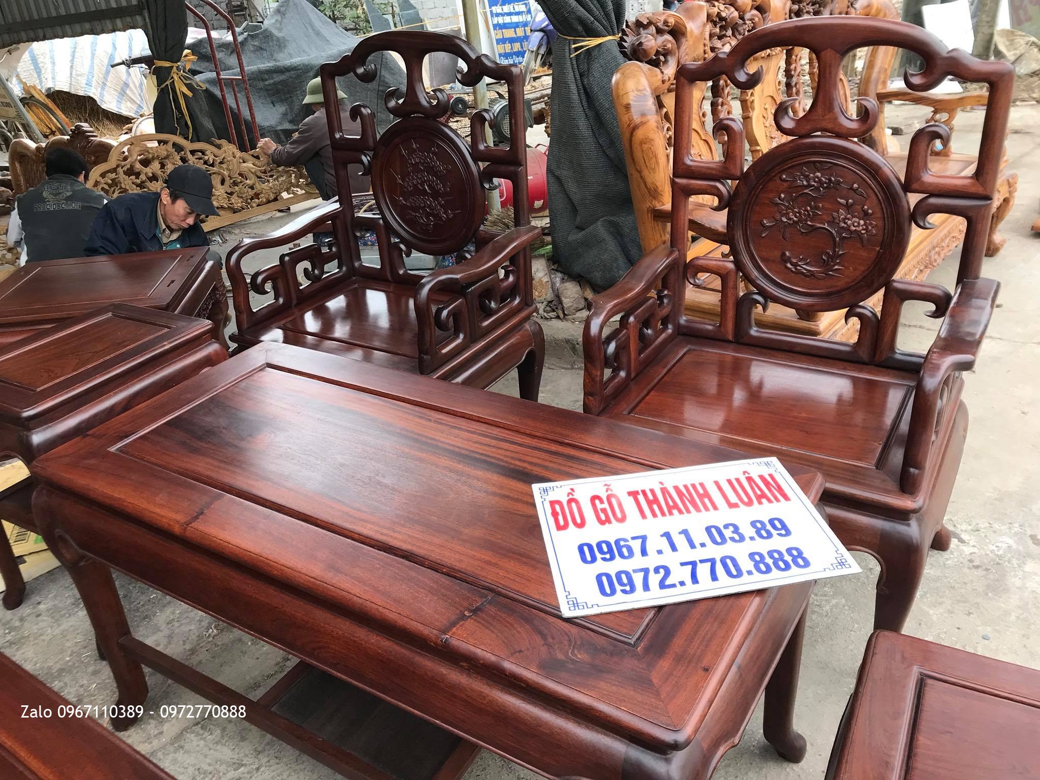 Bộ Ghế Móc Mỏ Gỗ Gụ VÍP. a Phương Hà Nội.