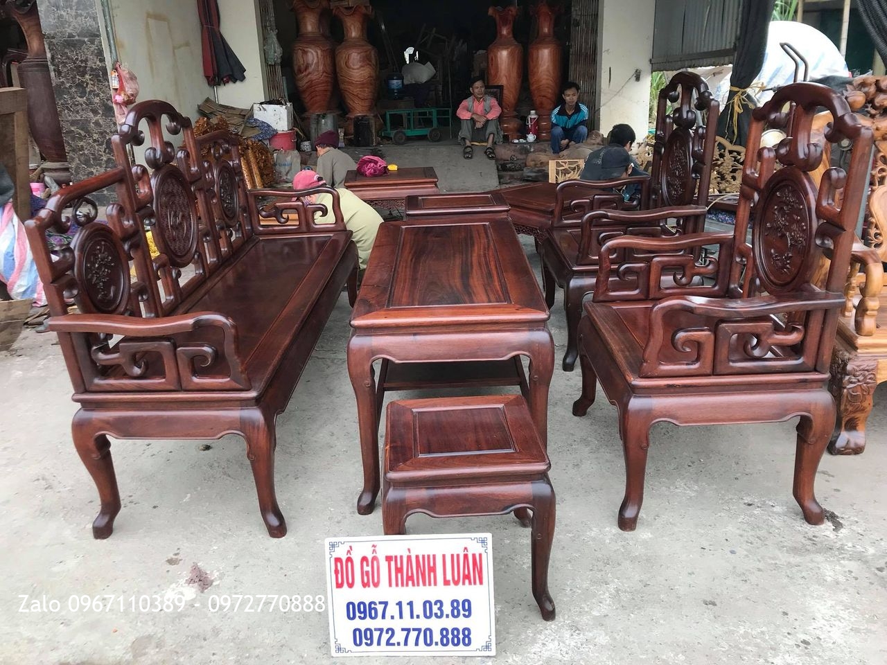 Bộ Ghế Móc Mỏ Gỗ Gụ VÍP. a Phương Hà Nội