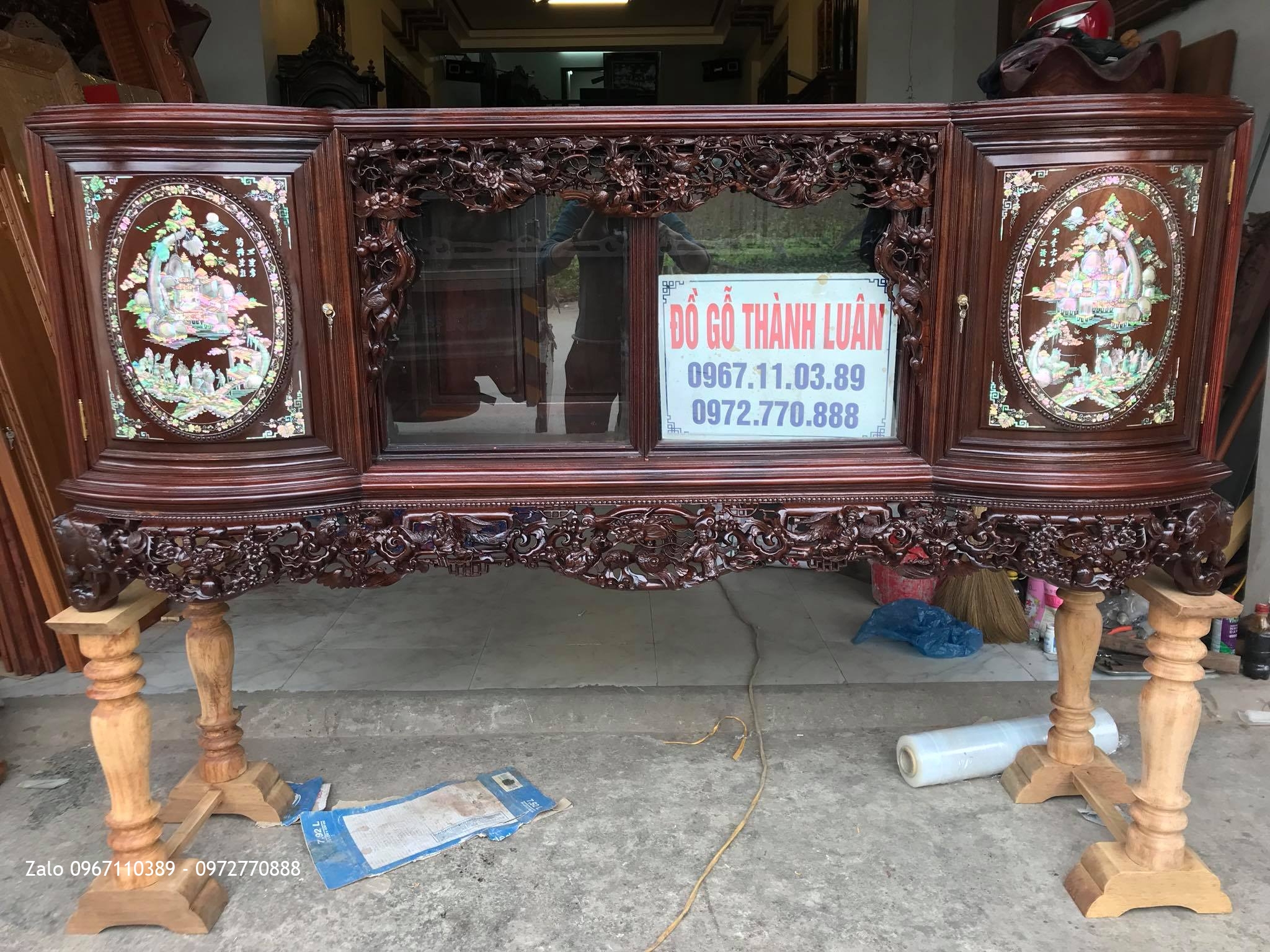 Trường Kỷ Tam Quốc Gỗ Gụ, Tủ Chè Cánh Cong. Khách Thái Bình,.