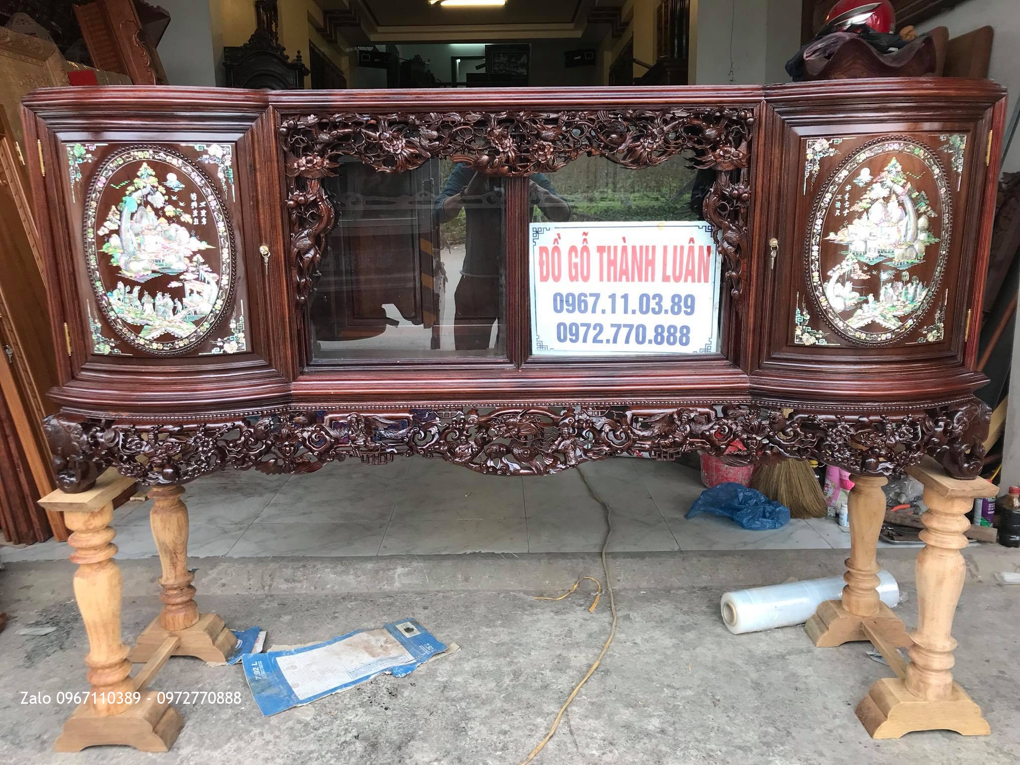 Trường Kỷ Tam Quốc Gỗ Gụ, Tủ Chè Cánh Cong. Khách Thái Bình,.