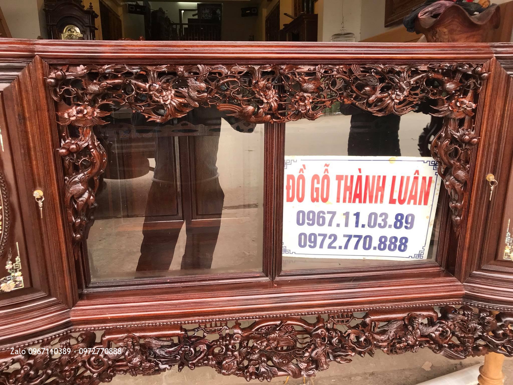 Trường Kỷ Tam Quốc Gỗ Gụ, Tủ Chè Cánh Cong. Khách Thái Bình.,