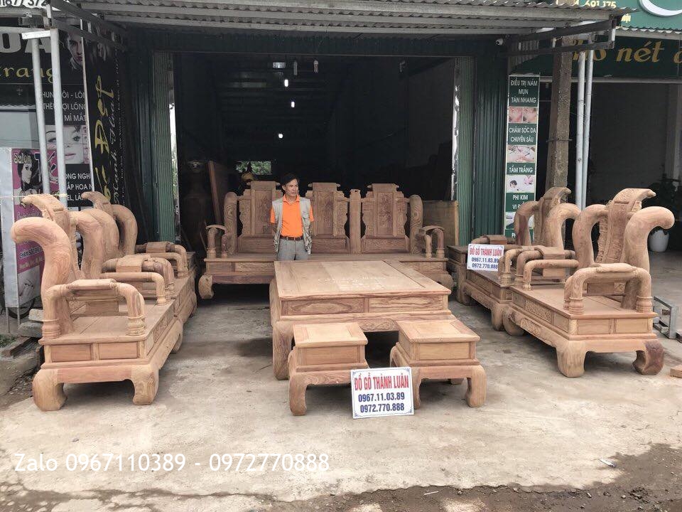 Bộ Ghế Tần Thuỷ Hoàng Cột 16 Gồm 10 Món VÍP,