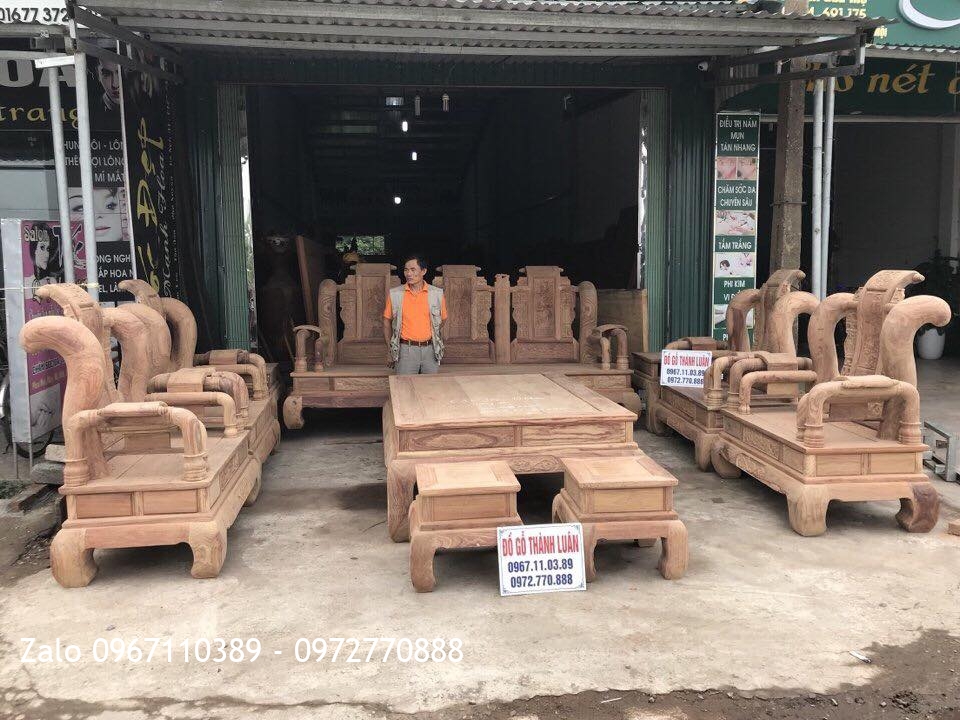 Bộ Ghế Tần Thuỷ Hoàng Cột 16 Gồm 10 Món VÍP,